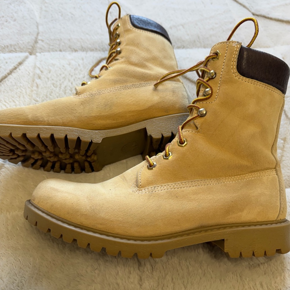 VINTAGE! 🇺🇸 Wolverine 8”  Suede Nubuck Lace-Up Lined Insulated Work Boots 9